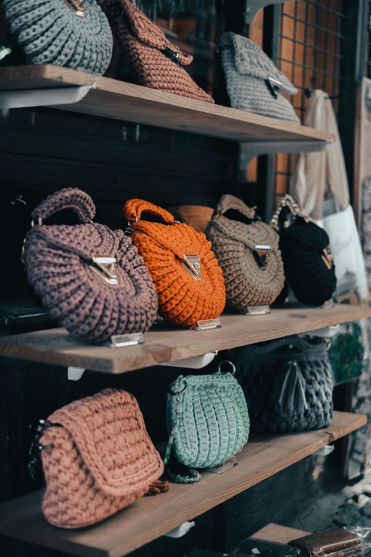 A handmade crochet bag from a bespoke commission